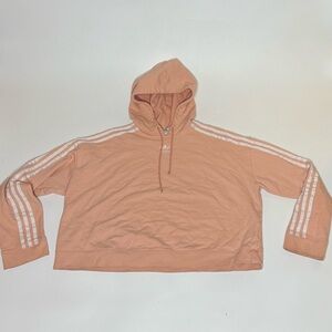 Adidas pink crop hoodie men’s L